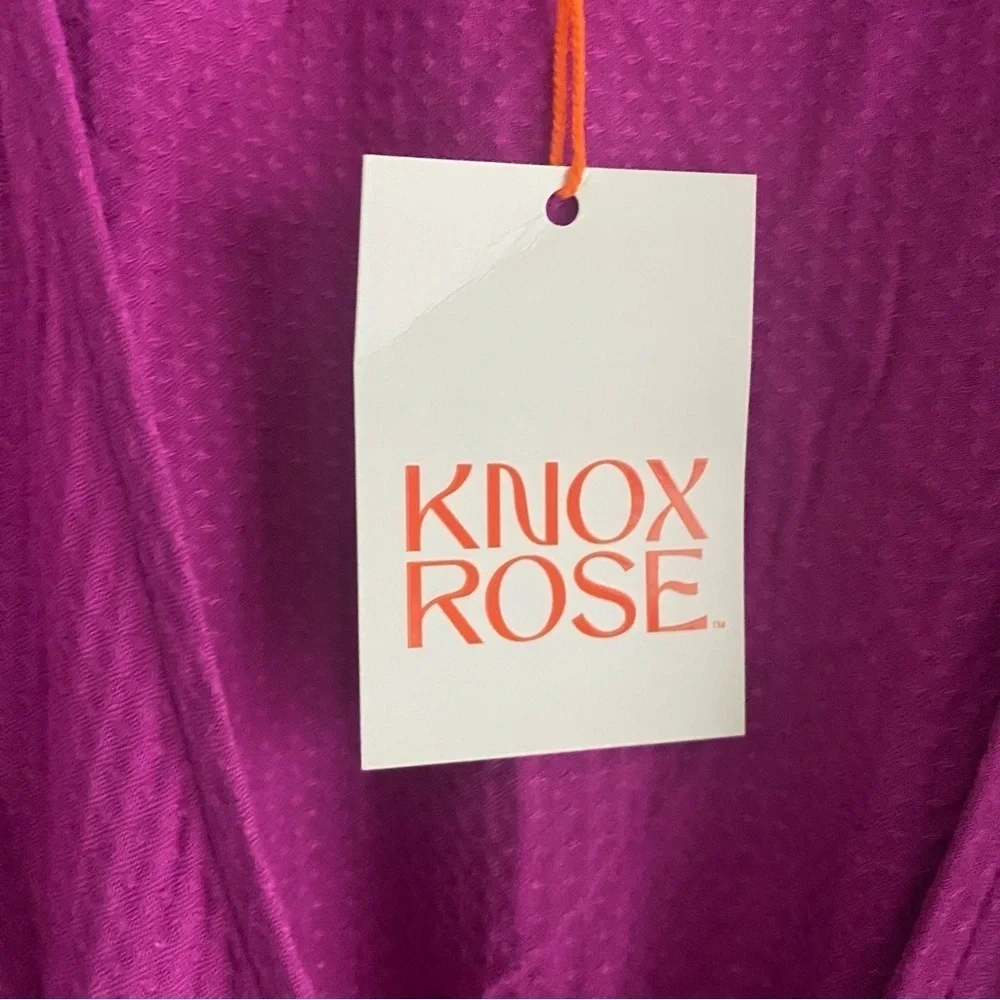 Women's Plus Size Long Sleeve Wrap Dress - Knox Rose Pink Size 2X - Picture 9 of 10